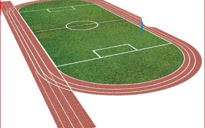 Avance en construcción de multicancha de pasto